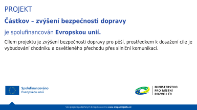 částkov - zvýšení bezpesti dopravy